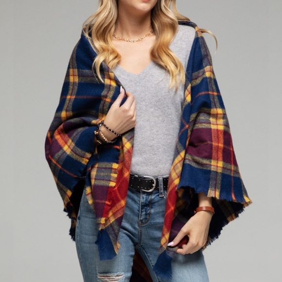 CLEARANCE! Ruggine Oh So Soft Tartan Plaid Square Scarf NEW! - Picture 3 of 7